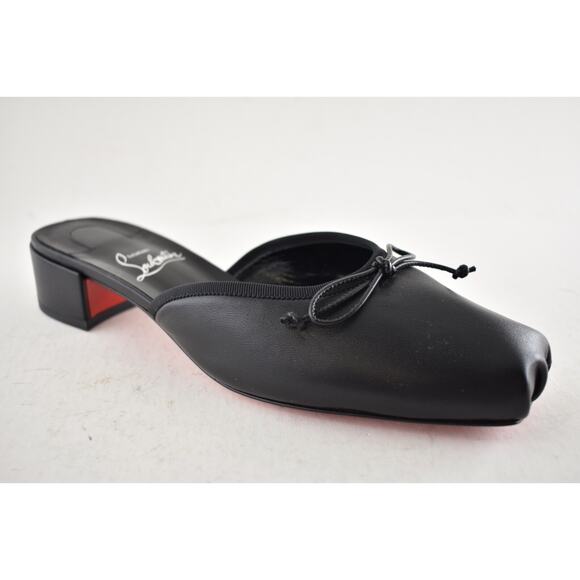 Christian Louboutin Mimiflirt 30 Black Ballet Ballerina Slide Block Heel Mule 39 - Picture 6 of 14